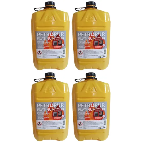 Combustibile Liquido Puro 18L 4 Taniche Riciclabile per Stufe Portatili