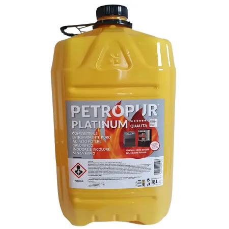 Combustibile Liquido Puro 18L 4 Taniche Riciclabile per Stufe Portatili