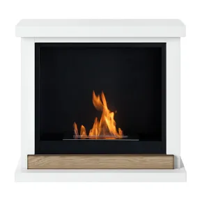 Camino a Bioetanolo TAGU FreeFlame Hagen Bianco Dettaglio Legno 2