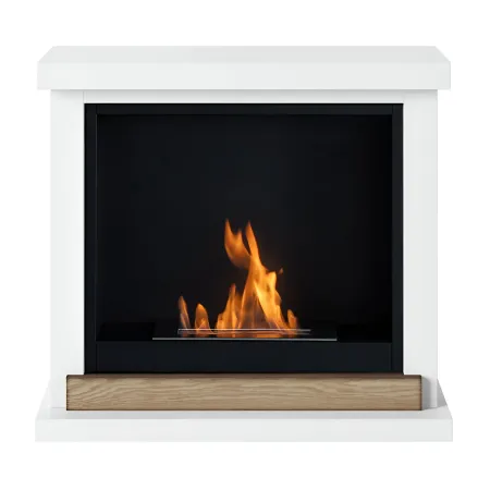 Camino a Bioetanolo TAGU FreeFlame Hagen Bianco Dettaglio Legno