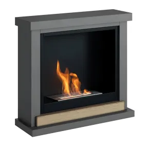 Camino a Bioetanolo TAGU FreeFlame Hagen Grigio Dettaglio Legno