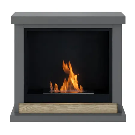 Camino a Bioetanolo TAGU FreeFlame Hagen Grigio Dettaglio Legno
