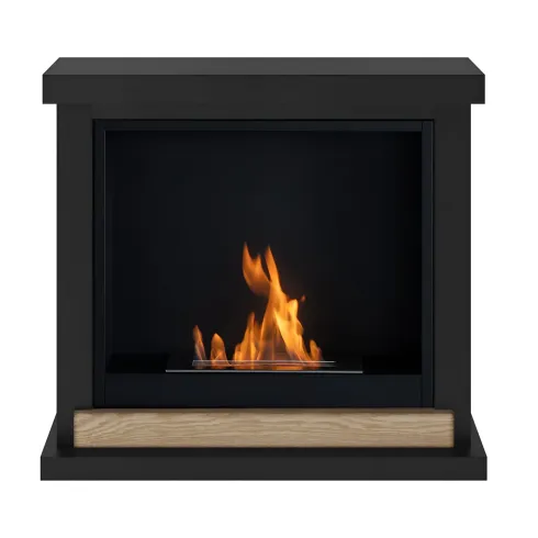 Camino a Bioetanolo TAGU FreeFlame Hagen Nero Dettaglio Legno