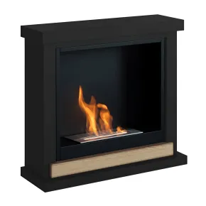 Camino a Bioetanolo TAGU FreeFlame Hagen Nero Dettaglio Legno