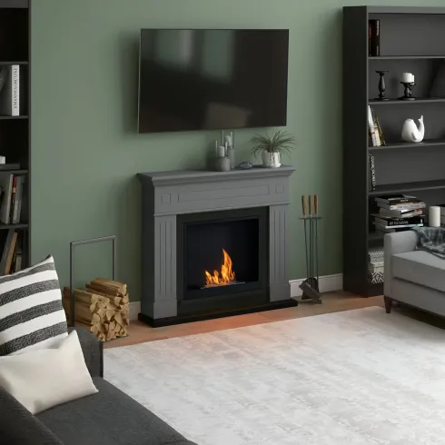 Camino TAGU a Bioetanolo Larsen FreeFlame Grigio Fiamma Reale
