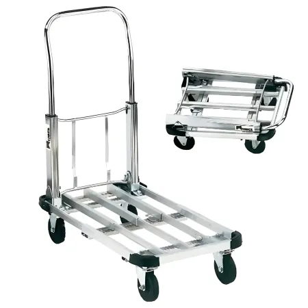 Carrello Estensibile Pieghevole Porta Pacchi 4 Ruote 150 Kg Alluminio