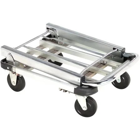 Carrello Estensibile Pieghevole Porta Pacchi 4 Ruote 150 Kg Alluminio