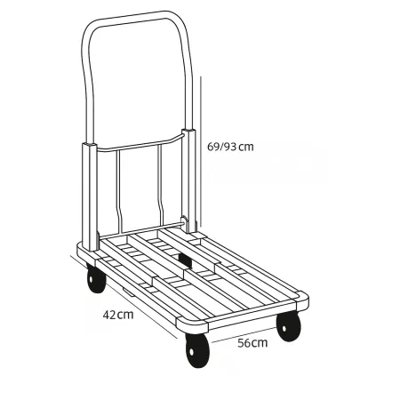 Carrello Estensibile Pieghevole Porta Pacchi 4 Ruote 150 Kg Alluminio