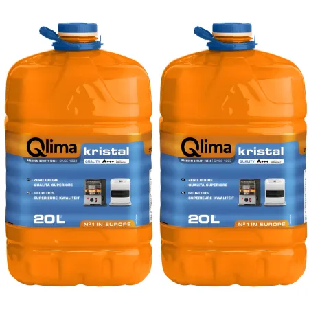 2 Taniche Combustibile Liquido Stufe Portatili 20L Paraffina Premium
