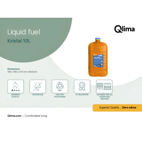 Combustibile Liquido per Stufe Tanica 10L Inodore Qualità Premium