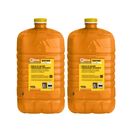 2 Taniche PET Riciclabile 10L Combustibile Liquido Paraffina per Stufe