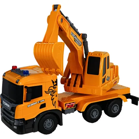 Camion Escavatore Giocattolo Scania Luci e Suoni con Braccio Mobile