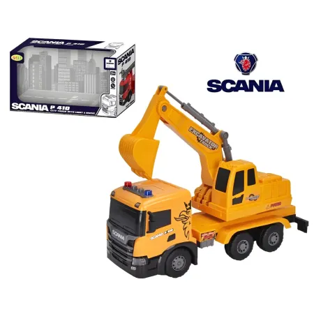 Camion Escavatore Giocattolo Scania Luci e Suoni con Braccio Mobile