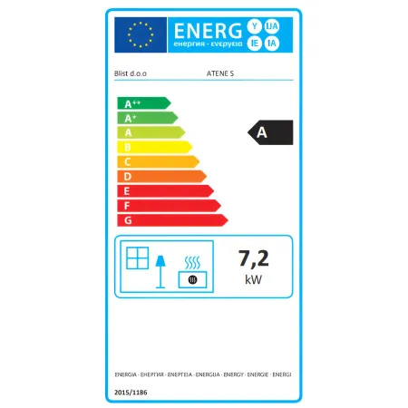 Stufa a Legna 7,2 kW Ghisa Acciaio Rosso con Vano Portalegna
