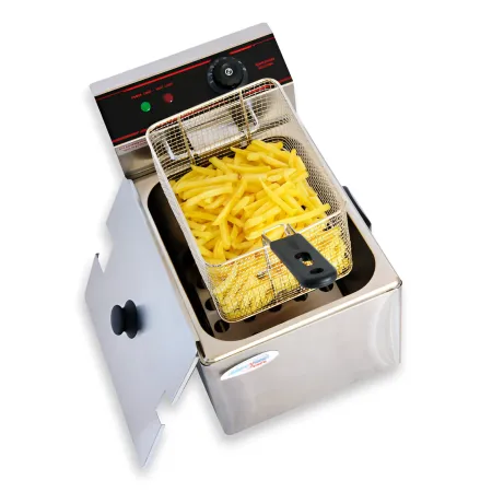Friggitrice in Acciaio Inox Capacità 8L Professionale 2500 W Catering