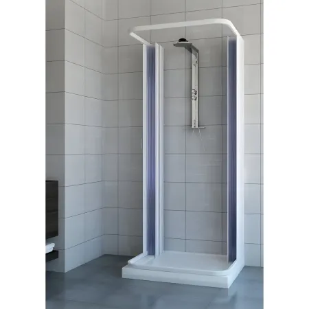Box Doccia Economico 3 Lati PVC Rettangolare Porta a Soffietto 2 Ante Quadrato | BricoShop24
