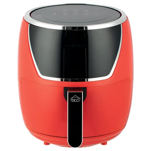 Friggitrice ad Aria 1500W 5L DCG Rosso Antiaderente Pannello LED