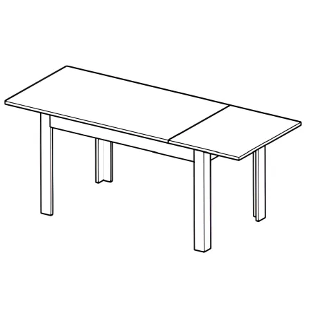 Tavolo Allungabile 120x80 cm Bianco Moderno