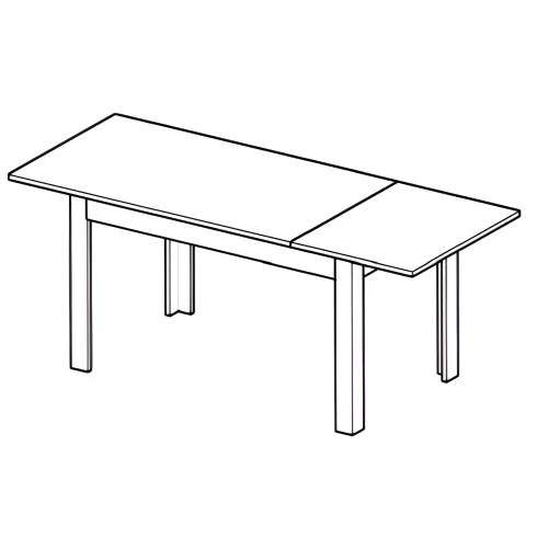 Tavolo Allungabile da Pranzo 120x80 cm Cemento e Bianco