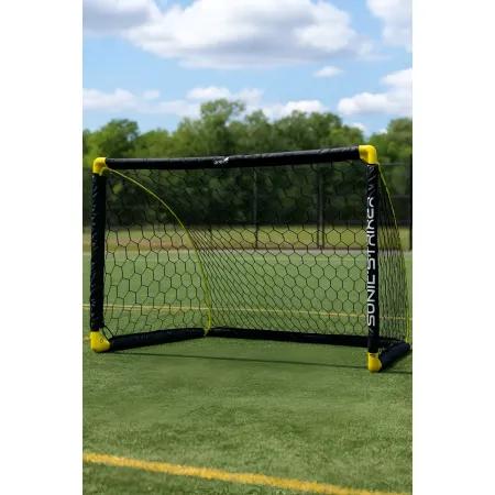 Porta Calcio Pieghevole 137x91 cm Rete Impermeabile Giardino