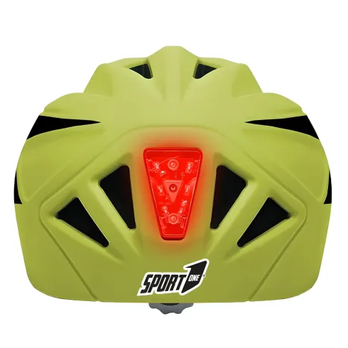 Casco Protezione Sport Misura Regolabile con Luci Led Taglia 52–56 cm