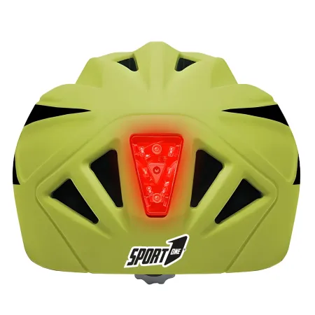 Casco Protezione Sport Misura Regolabile con Luci Led Taglia 52–56 cm