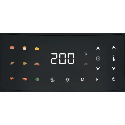 Friggitrice ad Aria 1800W 8L DCG Nero Display Touch Antiaderente