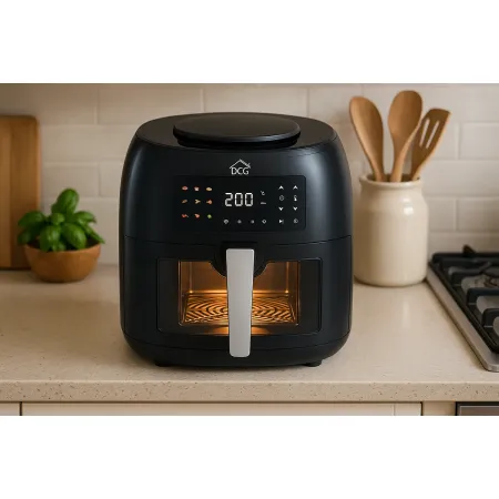Friggitrice ad Aria 1800W 8L DCG Nero Display Touch Antiaderente