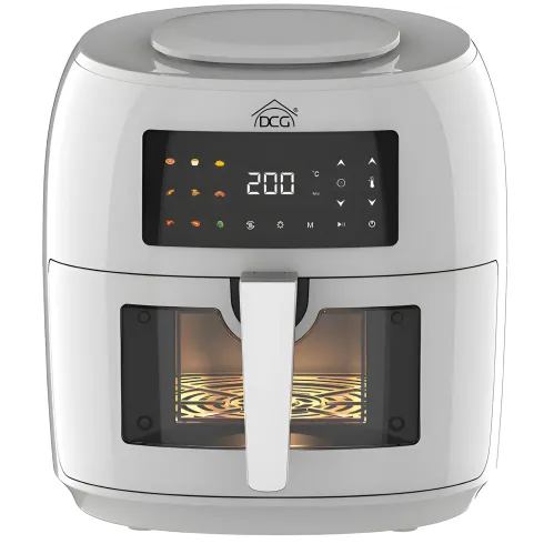 Friggitrice ad Aria 1800W 8L DCG Bianco Display Touch Antiaderente