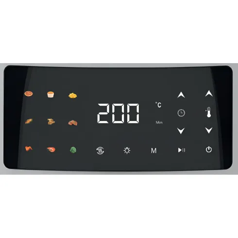 Friggitrice ad Aria 1800W 8L DCG Bianco Display Touch Antiaderente