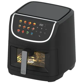 Friggitrice ad Aria 8L 1800W Digitale Nero Timer 60 min Antiaderente