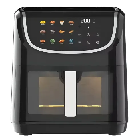 Friggitrice ad Aria 8L 1800W Digitale Nero Timer 60 min Antiaderente