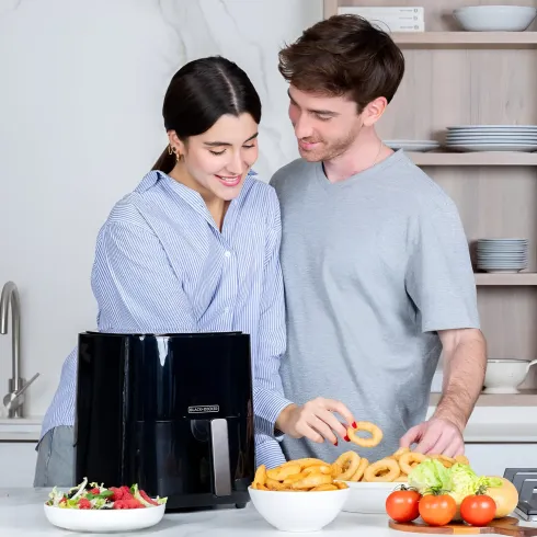 Friggitrice ad Aria Black & Decker 1450W 5L Digitale Antiaderente Nero