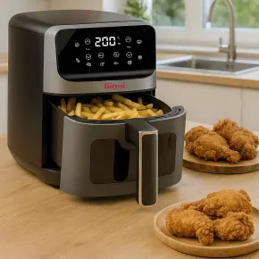 Friggitrice ad Aria Girmi 1500W 4,2L Digitale Timer 60 min Grigio 2
