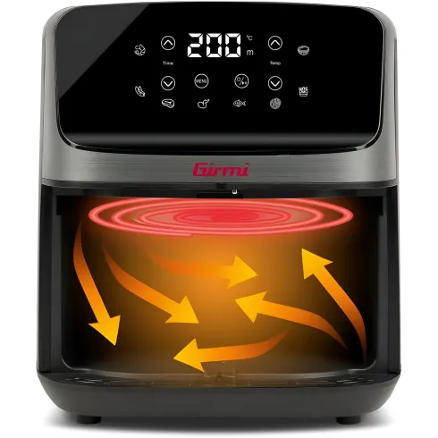 Friggitrice ad Aria Girmi 1500W 4,2L Digitale Timer 60 min Grigio
