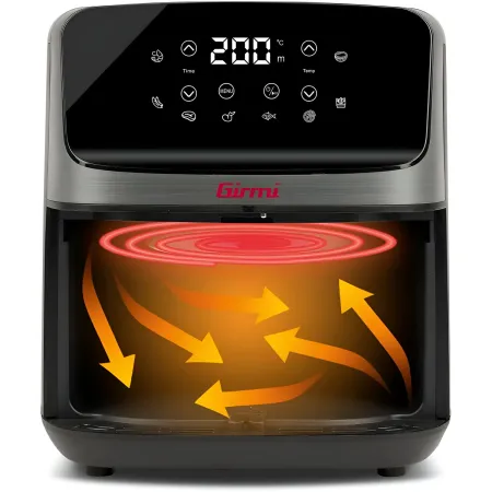 Friggitrice ad Aria Girmi 1500W 4,2L Digitale Timer 60 min Grigio