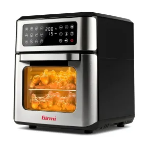 Friggitrice ad Aria Girmi 1800W 12L con Girarrosto Spiedini Grigio