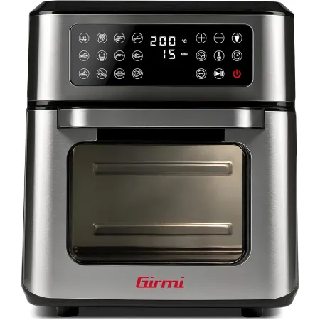 Friggitrice ad Aria Girmi 1800W 12L con Girarrosto Spiedini Grigio