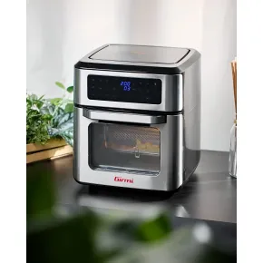 Friggitrice ad Aria Girmi 1800W 12L con Girarrosto Spiedini Grigio 2