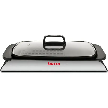 Barbecue Elettrico 2000W Piastra Antiaderente Liscia Rigata da Tavolo