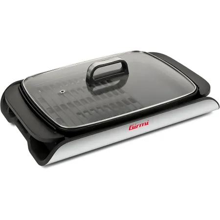 Barbecue Elettrico 2000W Piastra Antiaderente Liscia Rigata da Tavolo