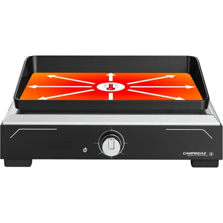 Griglia Elettrica 2500W Piastra Ghisa da Tavolo con Copertura Esterno
