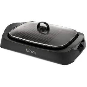 Barbecue Elettrico Girmi da Tavolo 2200W Antiaderente Coperchio Vetro