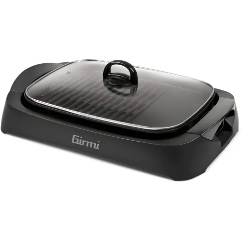 Barbecue Elettrico Girmi da Tavolo 2200W Antiaderente Coperchio Vetro