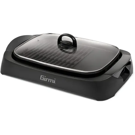 Barbecue Elettrico Girmi da Tavolo 2200W Antiaderente Coperchio Vetro
