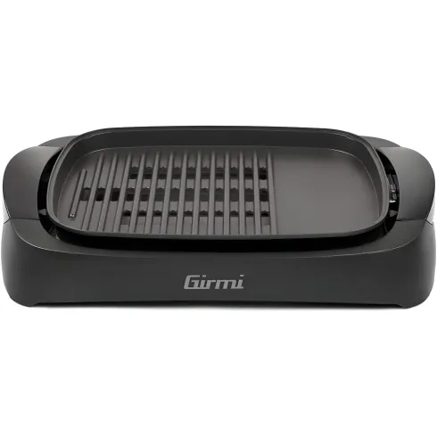 Barbecue Elettrico Girmi da Tavolo 2200W Antiaderente Coperchio Vetro
