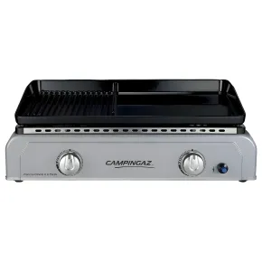 Barbecue a Gas 2 Fuochi Campingaz Piastra Smaltata Bruciatori Grigio