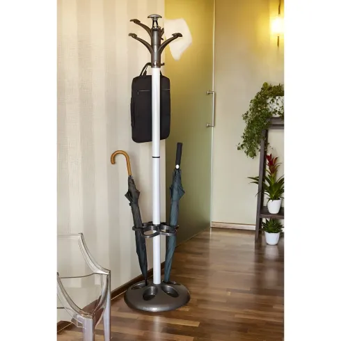 Appendiabiti da Terra con Portaombrelli Ingresso h170 cm Antracite