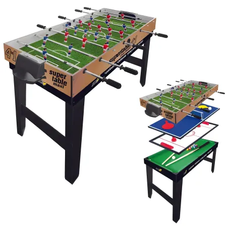 Biliardino Calcio Balilla 4 in 1 Hockey Biliardo Ping Pong | BricoShop24