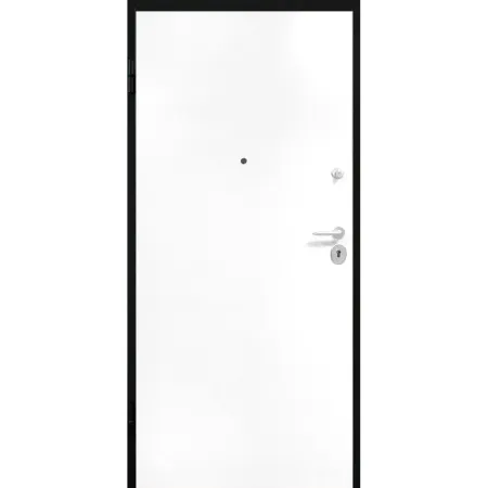 Porta blindata 90x210 da esterno in vetroresina grigia maniglione incluso